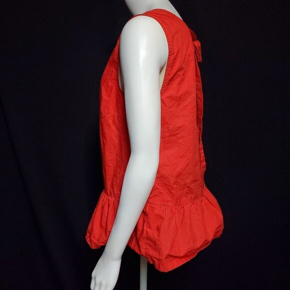 J. Crew Red Bow Back Peplum Tank Top (S) - Picture 4 of 6